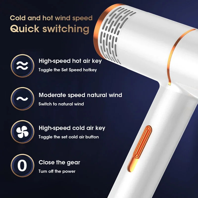 professional infrared anion hair dryer, view 6 - MRSLM