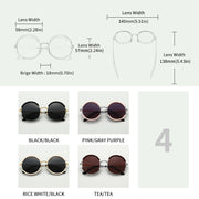 round frame polarized sunglasses, view 9 - MRSLM
