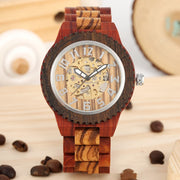 bamboo wood automatic watch, view 5 - MRSLM