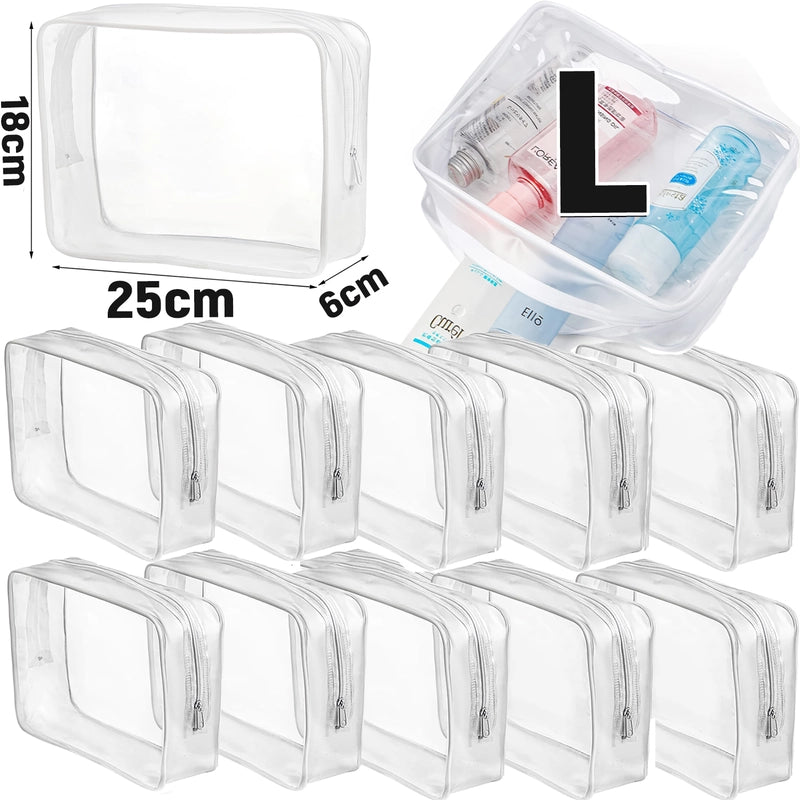 clear pvc travel makeup bag, view 4 - MRSLM