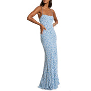 women's backless lace-up long dress, view 6 - MRSLM