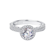 1 karat moissanite ring set, view 8 - MRSLM