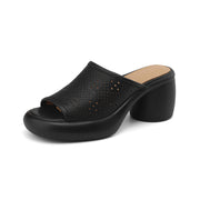 open toe chunky heel sandals, view 18 - MRSLM