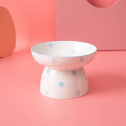 elevated ceramic pet bowl, view 7 - MRSLM