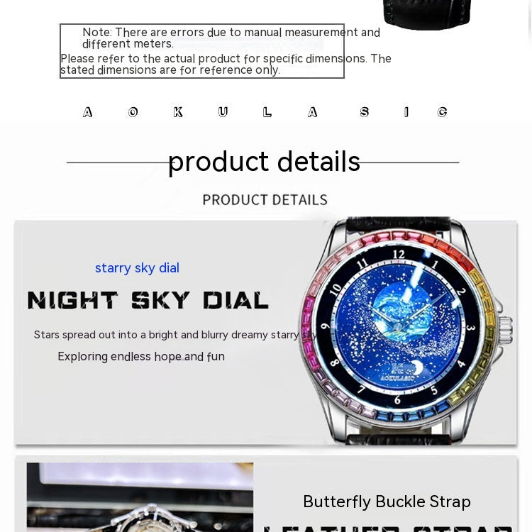 starry sky automatic watch, view 7 - MRSLM