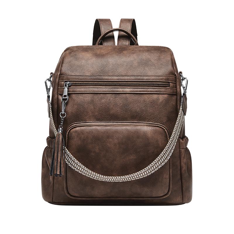 Retro women's casual laptop backpack, view 3 - MRSLM