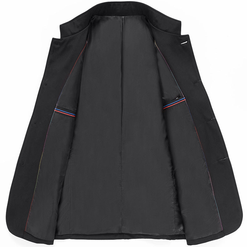 Men's stand collar slim top, view 5 - MRSLM