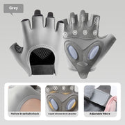 Women's half finger silicone fitness gloves, view 7 - MRSLM