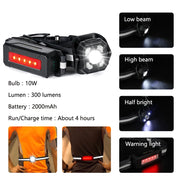 usb rechargeable night running light, view 4 - MRSLM