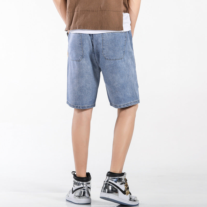 Summer Denim Cargo Pants Shorts Loose Plus Size
