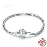 s925 sterling silver snake bone bracelet, view 3 - MRSLM