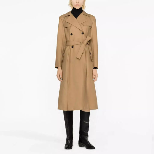 double-breasted trench coat with sash, view 2 - MRSLM