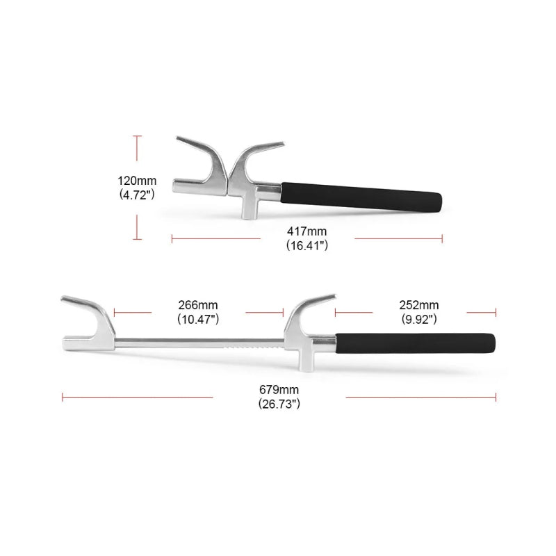 adjustable steering wheel lock with emergency hammer, view 10 - MRSLM