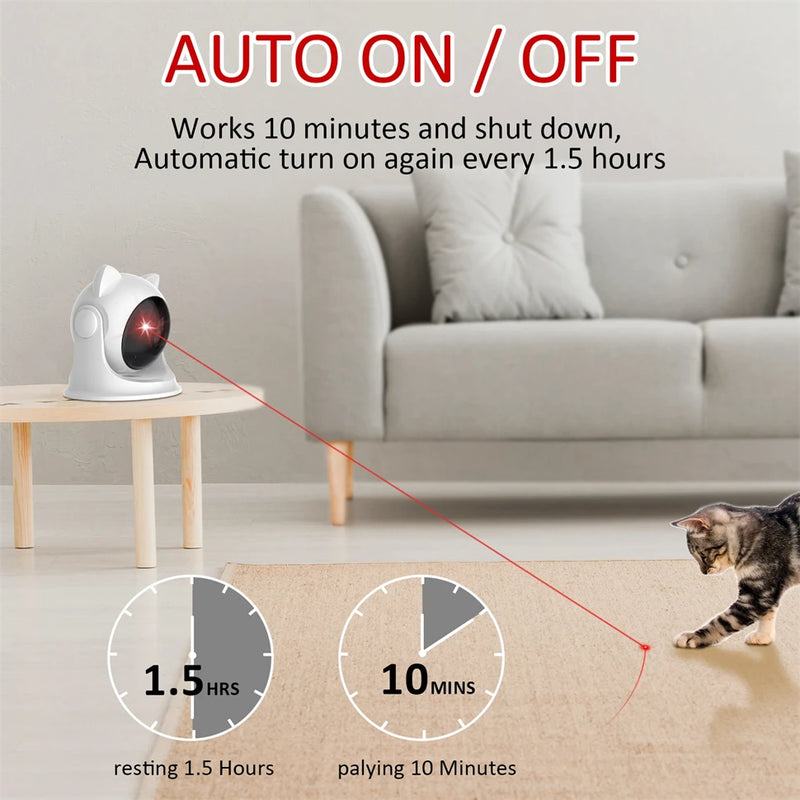 Automatic rechargeable laser cat toy, view 4 - MRSLM