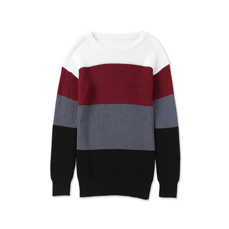 long sleeve contrast color basic top, view 2 - MRSLM
