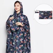 women's hooded rain poncho, view 6 - MRSLM