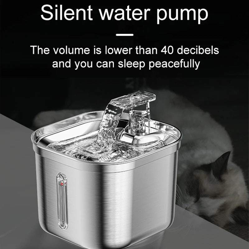 stainless steel cat water fountain, view 5 - MRSLM