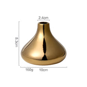 nordic gold ceramic vase, view 2 - MRSLM