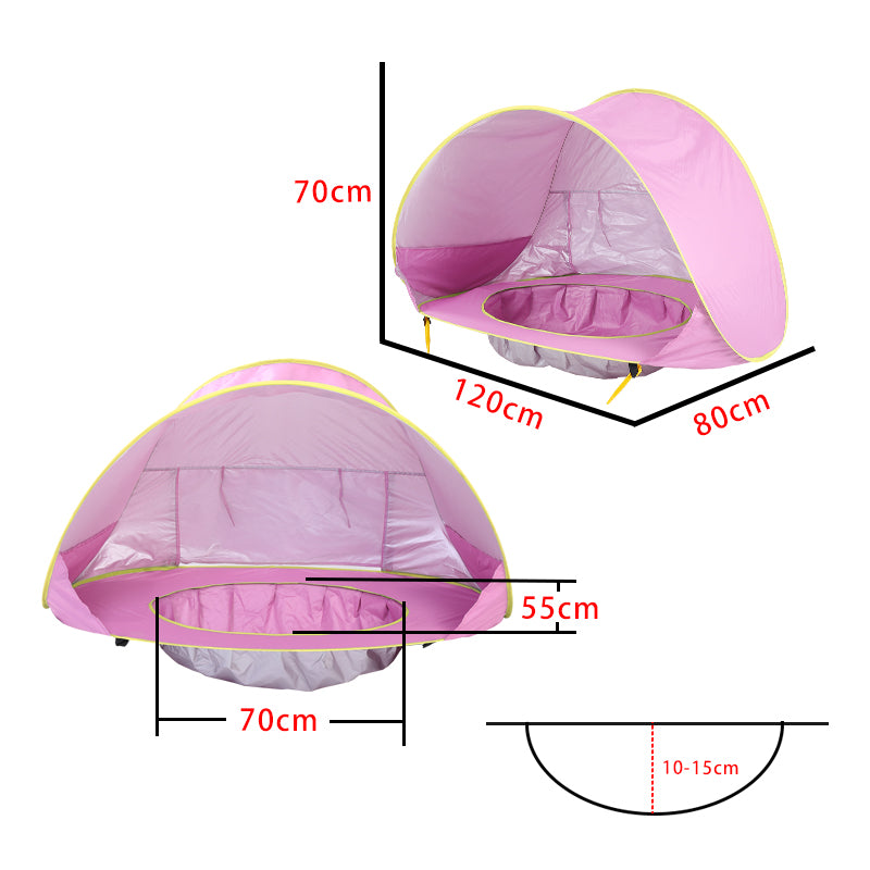 Portable Baby Beach Tent with UV Protection and Mini Pool