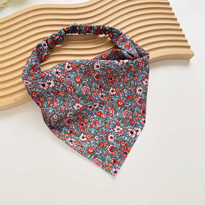 satin triangle hair scarf, view 5 - MRSLM