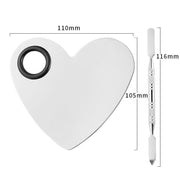 stainless steel mixing palette with spatula, view 6 - MRSLM