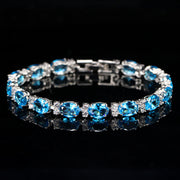 oval zirconia bracelet, view 3 - MRSLM