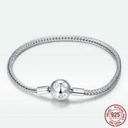 s925 sterling silver snake bone bracelet - MRSLM