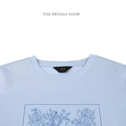 Scenery print round neck t-shirt, view 5 - MRSLM