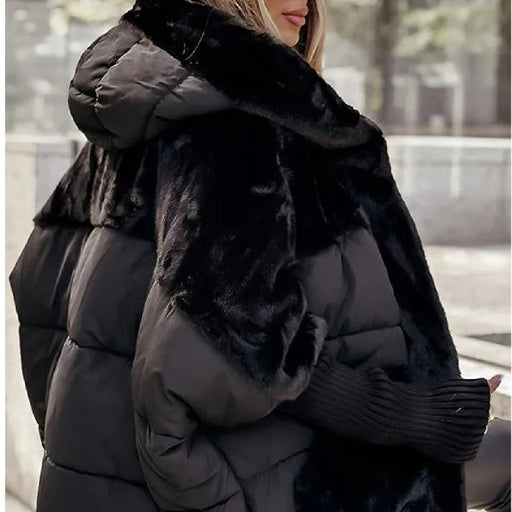 womens loose padded jacket coat, view 2 - MRSLM