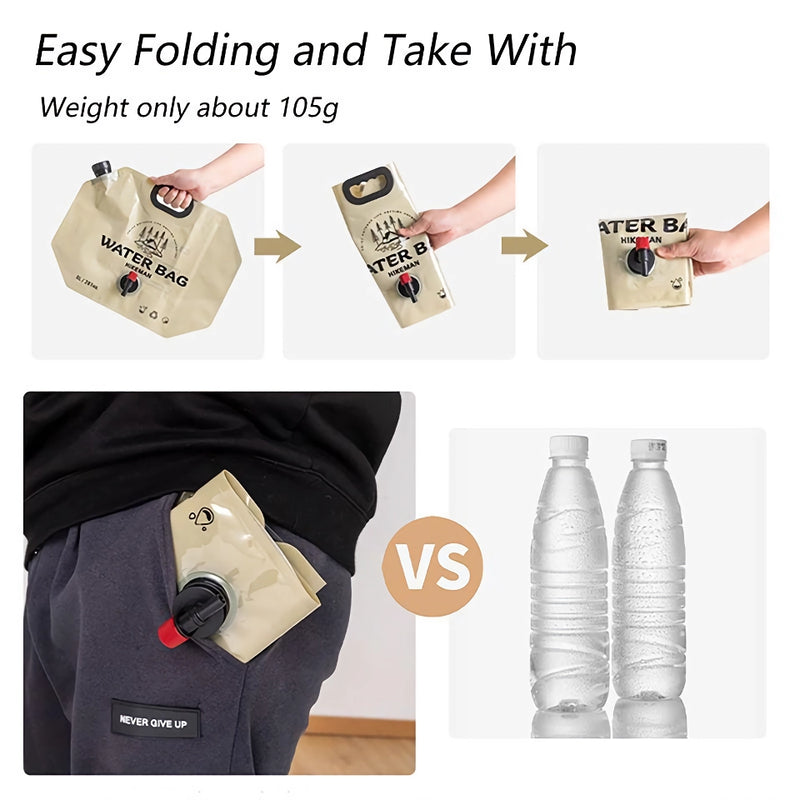 portable 8L folding water bag, view 4 - MRSLM