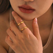 double layer opening ring, view 4 - MRSLM