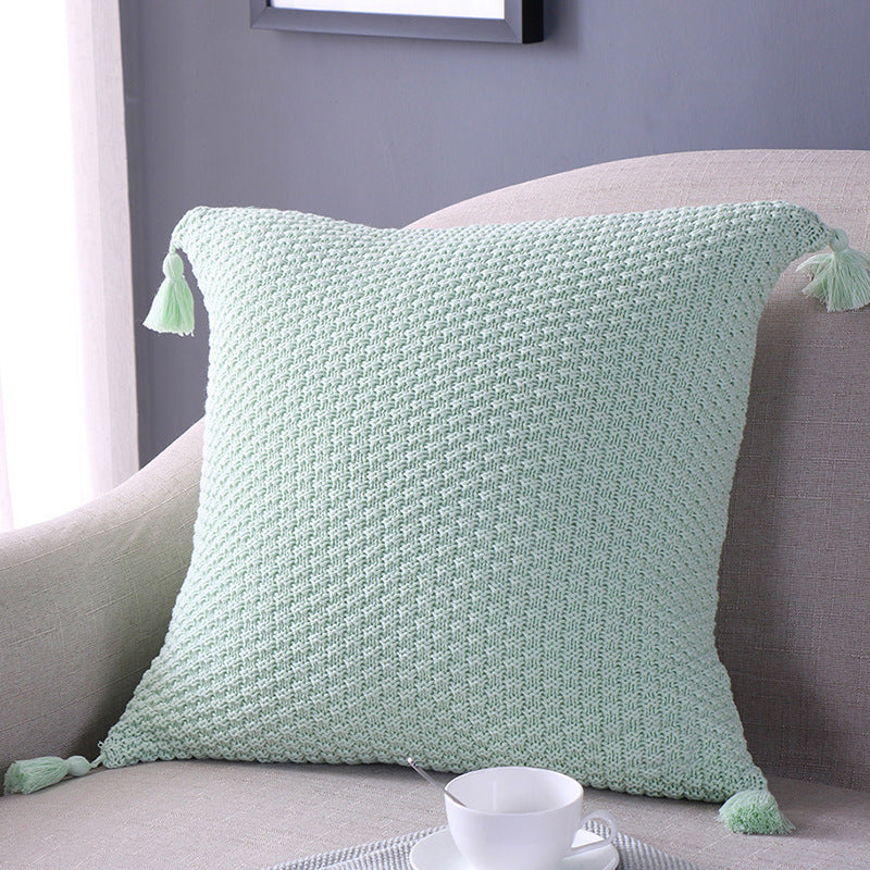 Crochet cotton pillow cover, view 6 - MRSLM