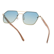 polarized wood frame sunglasses, view 5 - MRSLM
