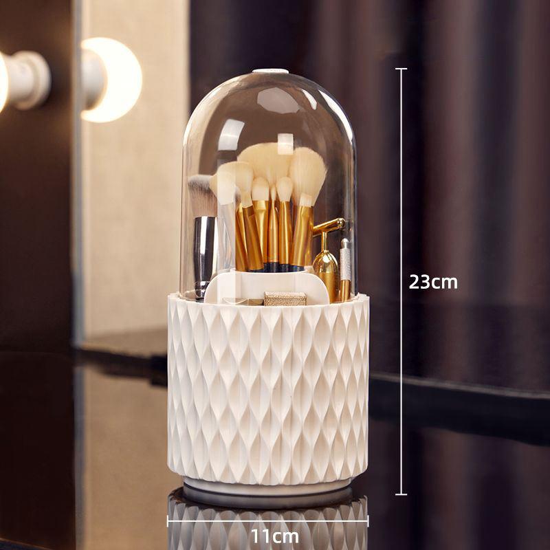 360 rotating makeup brush storage box, view 2 - MRSLM