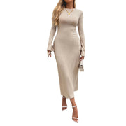 bell sleeve knitted dress, view 5 - MRSLM