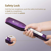 titanium hair straightener with digital display, view 8 - MRSLM