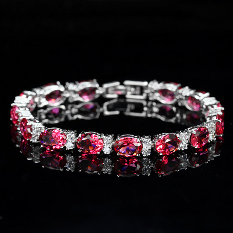 oval zirconia bracelet, view 4 - MRSLM