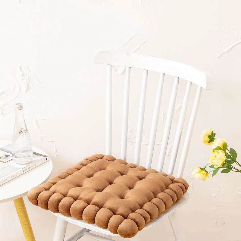 plush seat pad square back cushion, view 3 - MRSLM