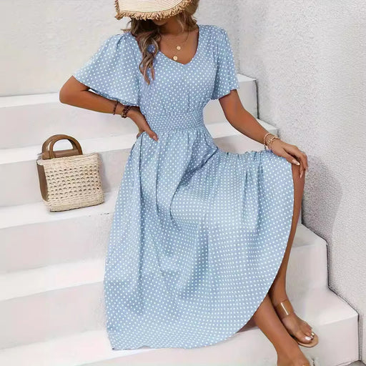 small floral print short sleeve dress - MRSLM