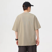 men's cotton round neck T-shirt, view 3 - MRSLM