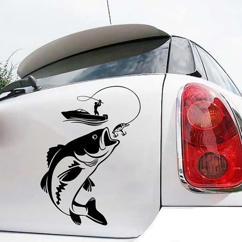 reflective fisherman car decal, view 8 - MRSLM