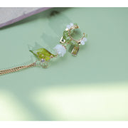 single flower tassel earring, view 5 - MRSLM