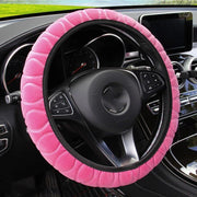 Soft winter plush steering wheel cover, view 3 - MRSLM