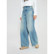 women's two-tone high waist wide leg jeans, view 4 - MRSLM