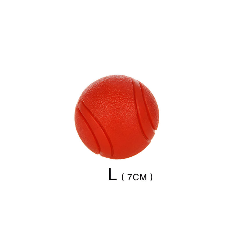bouncy rubber dog training ball, view 2 - MRSLM