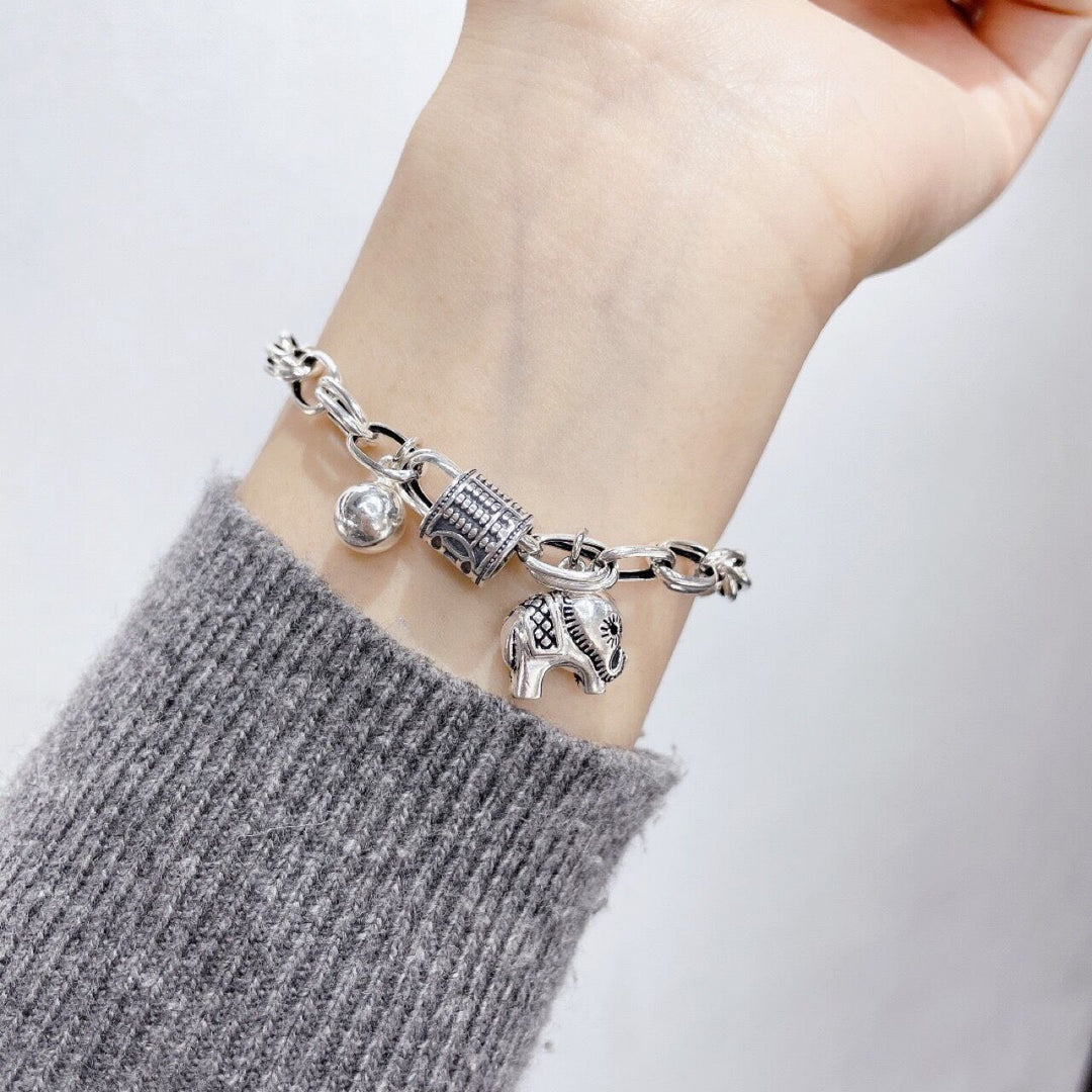 Sterling Silver Fashion Temperament Personality Niche Cold Style Bracelet