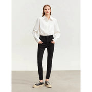 women's embroidered slim fit jeans, view 3 - MRSLM