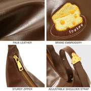 pu leather underarm bag, view 6 - MRSLM