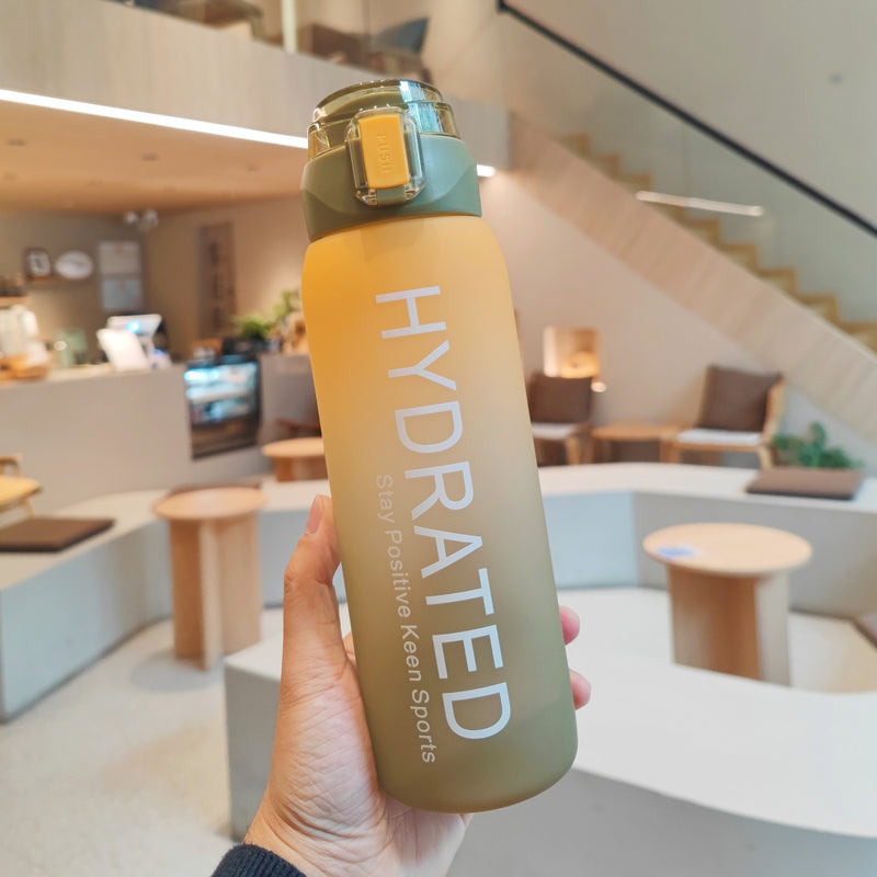 large capacity gradient frosted water bottle, view 5 - MRSLM