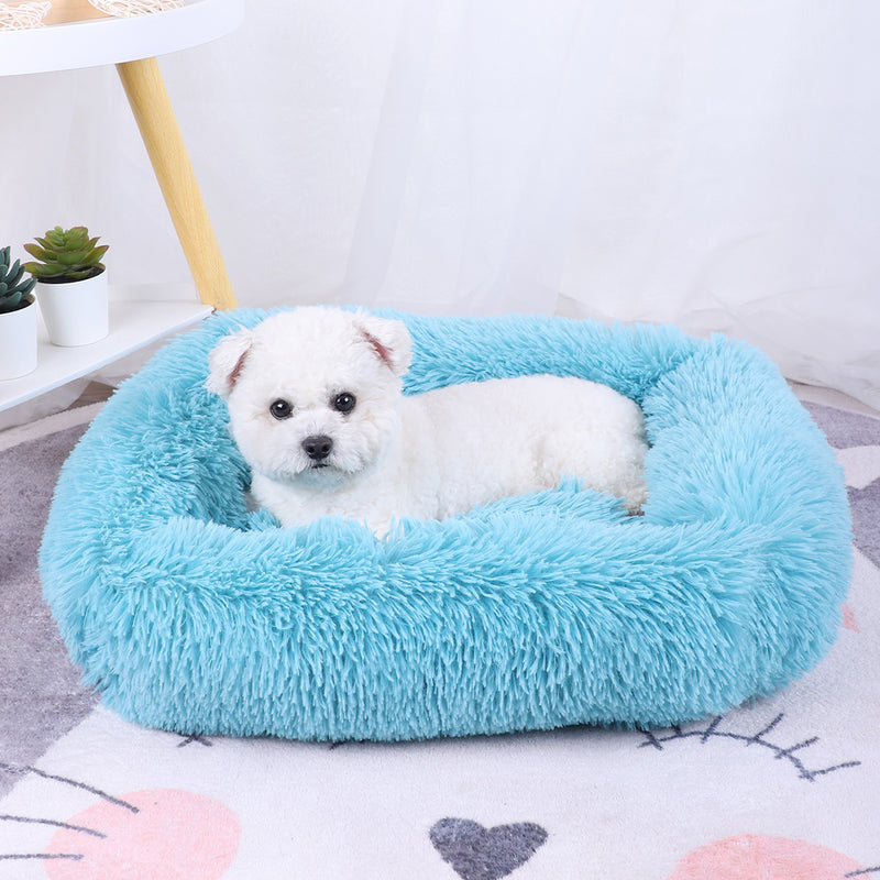plush dog cushion bed, view 3 - MRSLM